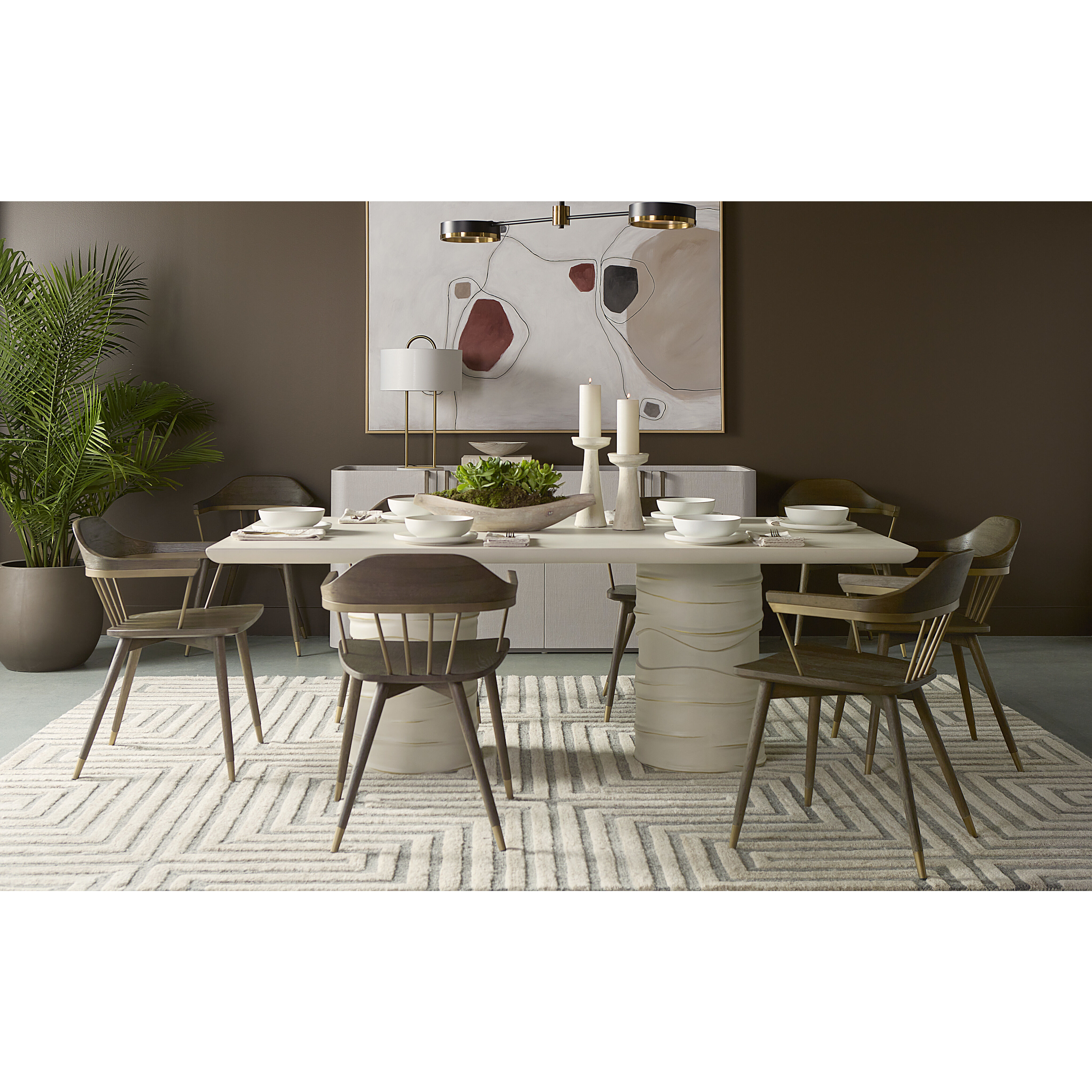 Alanya 84 X 44 inch Cream Outdoor Dining Table